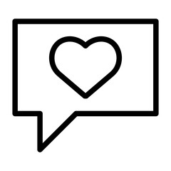 chat bubble line icon