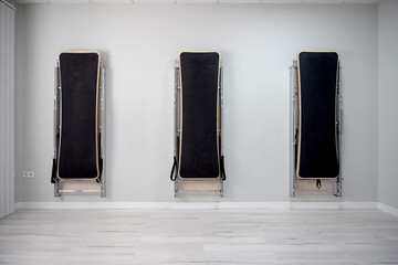 Pilates springboards in light studio