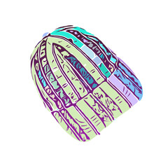 Cool head cover and protection design with a transparent background