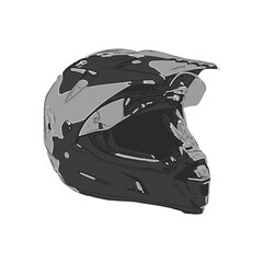 Black and white sketch of a cover and head protector with a transparent background