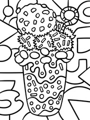Smoothie Sweet Food Coloring Page for Kids
