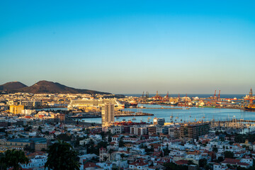 Fototapeta premium as Palmas of Gran Canaria skyline wiew