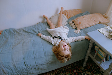 
Portrait of a little beautiful blonde girl