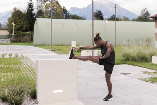 Man Stretching His Legs