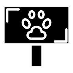 pet clinic sign glyph 