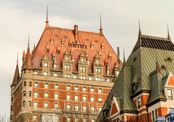 Fototapeta premium a famous hotel in Quebec City