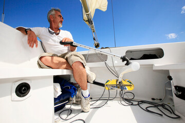 A skipper prepares ship to take part in a transatlantic race