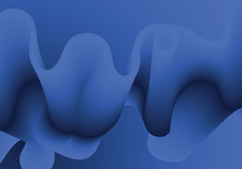 Blue fluid wave. Duotone geometric compositions with gradient 3d flow shape. Innovation mode vector