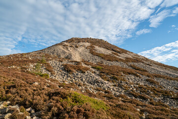 Great sugarloaf mountain and views in west wicklow, ireland. 
