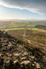 Great sugarloaf mountain and views in west wicklow, ireland. 