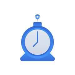 Deadline business icon with blue duotone style. Graphic, day, watch, hour, timer, date, interface. Vector illustration