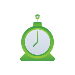 Deadline business icon with green duotone style. Graphic, day, watch, hour, timer, date, interface. Vector illustration