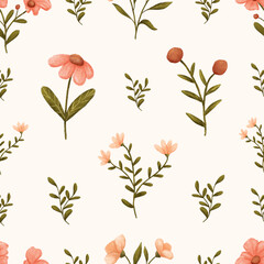 Hand drawing of beautiful floral illustration