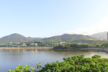 Fototapeta na wymiar tolo harbour Landscape in Hong Kong, Tai Po