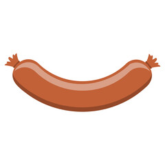 sausage food flat icon vector illustration