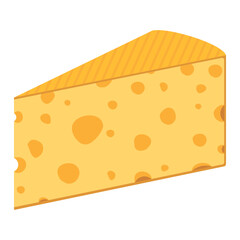 cheese food flat icon vector illustration