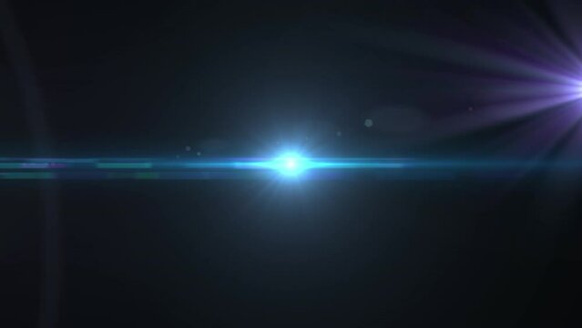 Animation of glowing lights over blue background