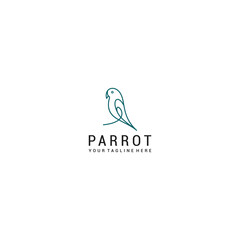 Parrot logo design icon vector