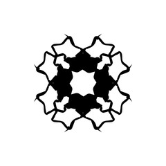 Flower icon. Simple style Flower shop poster background symbol. Flower brand logo design element. Flower t-shirt printing. Vector for sticker.