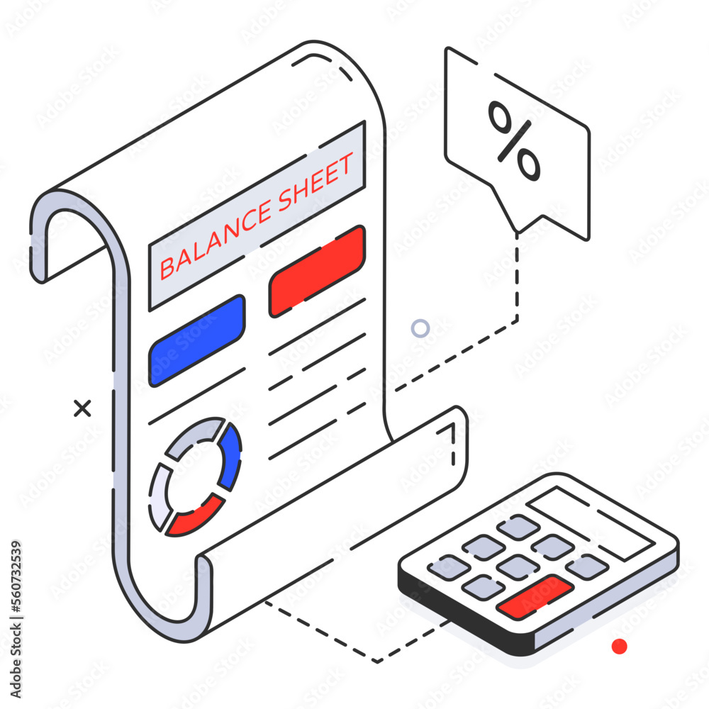 Sticker balance sheet