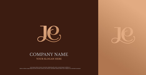 Initial JE Logo Design Vector 