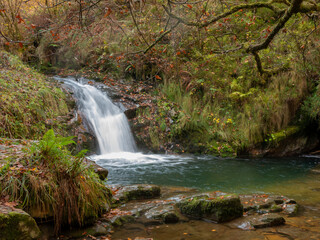 Waterfall in an Asturian forest