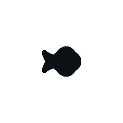 Fish icon. Simple style fish restaurant big sale poster background symbol. Fish shop brand logo design element. Fish t-shirt printing. Vector for sticker.