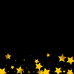 Luxurious Swirl Vector Black Background. Gold