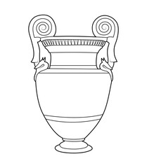 Black Line Ancient Greek Vase