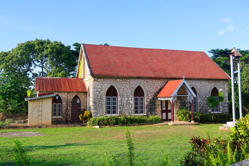 Fototapeta na wymiar A Church in Negril in Jamaica, Caribbean, Middle America