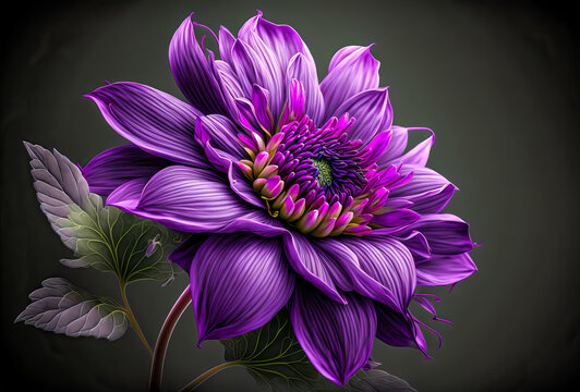 light purple flower on a dark background