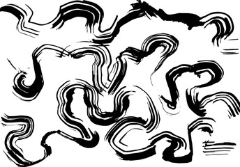 Grunge ink dry brush free hand texture