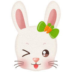 Watercolor Bunny Valentine Clipart,Png