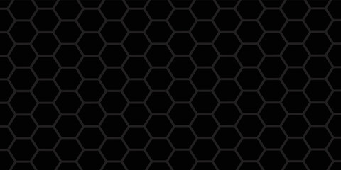 Black modern hexagon background