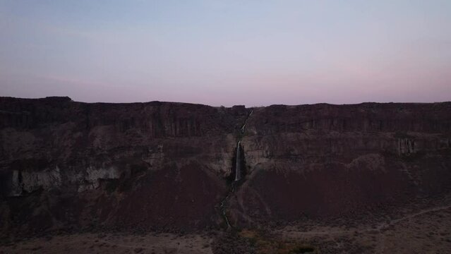 Aerial of Frenchmen coulee canyons drone reveal scenic rock formations in Washington state national park