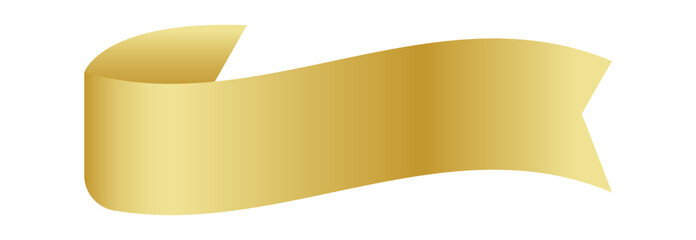 gold ribbon, sticker golden ribbon, gold label
