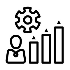 Management up skill vector icon