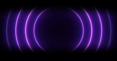 Neon Wave abstract background with glowing lines