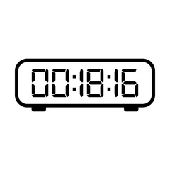 Digital clock number set. Electronic figures. Vector illustration.