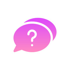 question flat gradient icon