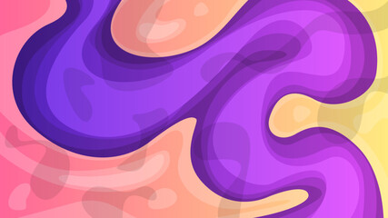 Abstract Colorful Gradient Background With Color Geometric Figures. Different Shapes And White Line Vector Design Style