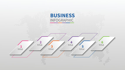 6 Step Modern Business Infographic