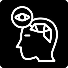 Solid intuition vector icon