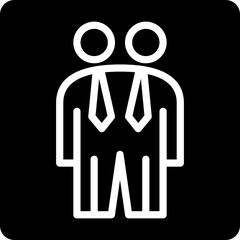 Solid presence of friends vector icon