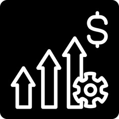 Solid Sales force Management vector icon