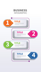 4 Step Modern Business Infographic