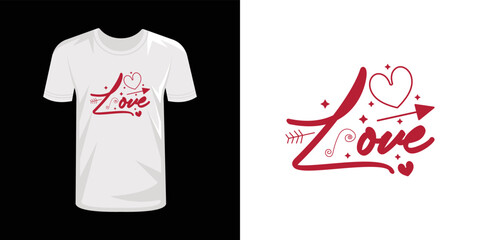 Valentine Day typography t shirt design