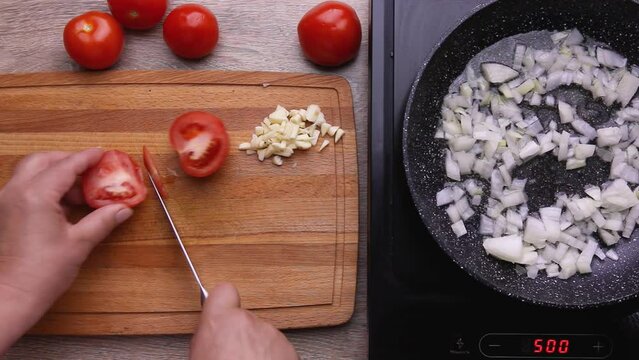 finely chopped cherry tomatoes for sauce