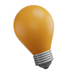 light bulb 3d rendering illustration 