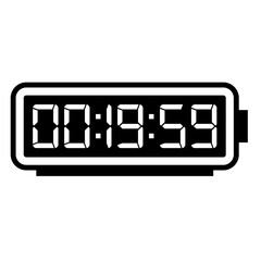 Digital clock number set. Electronic figures. Vector illustration.